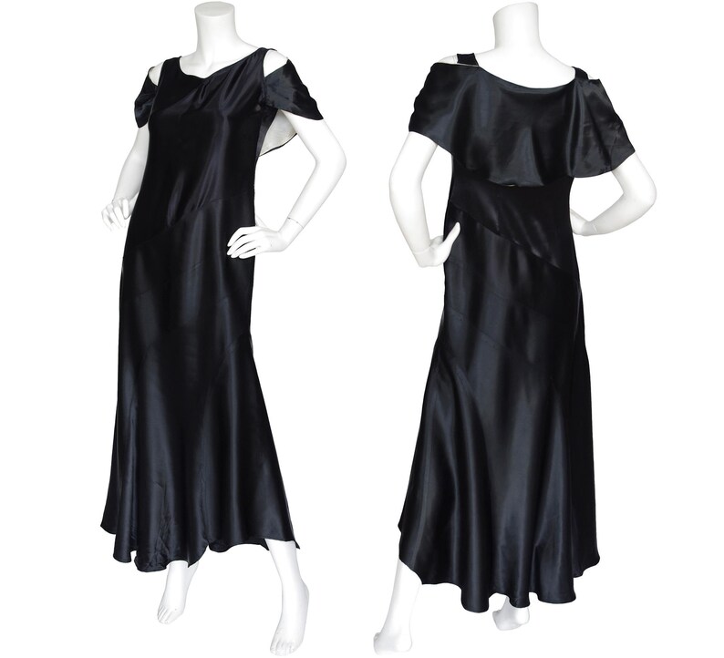 silk satin evening gown