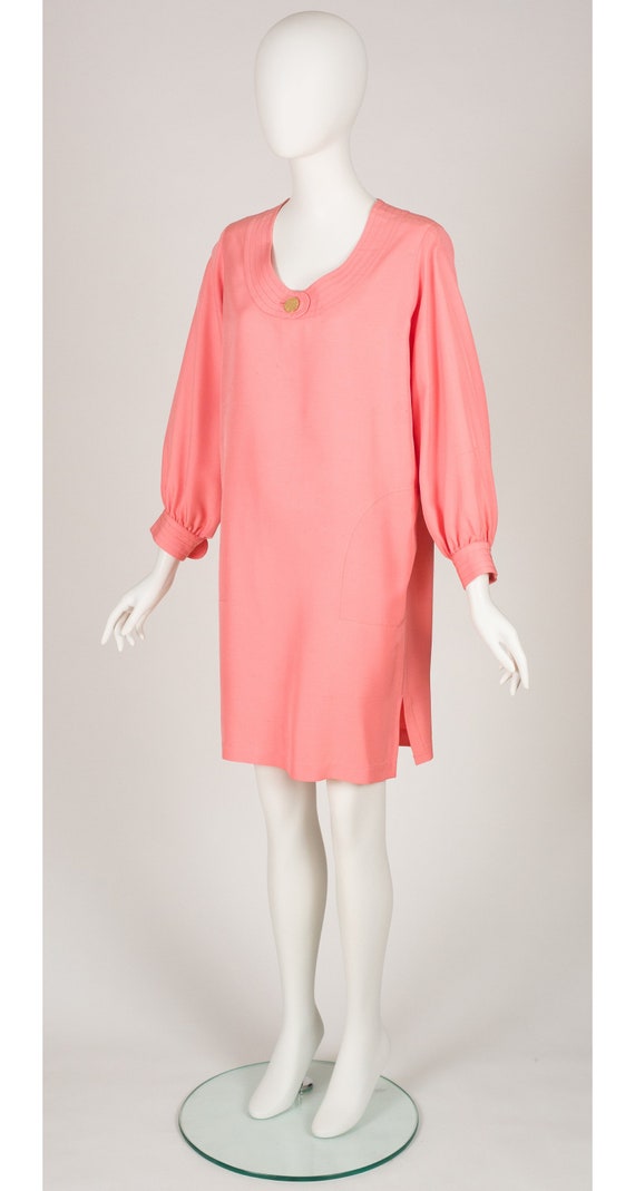 Yves Saint Laurent 1990s Vintage Coral Raw Silk B… - image 4