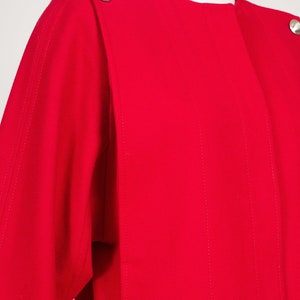 Gianfranco Ferré 1980s Vintage Red Wool Panel Jacket Sz M L image 3