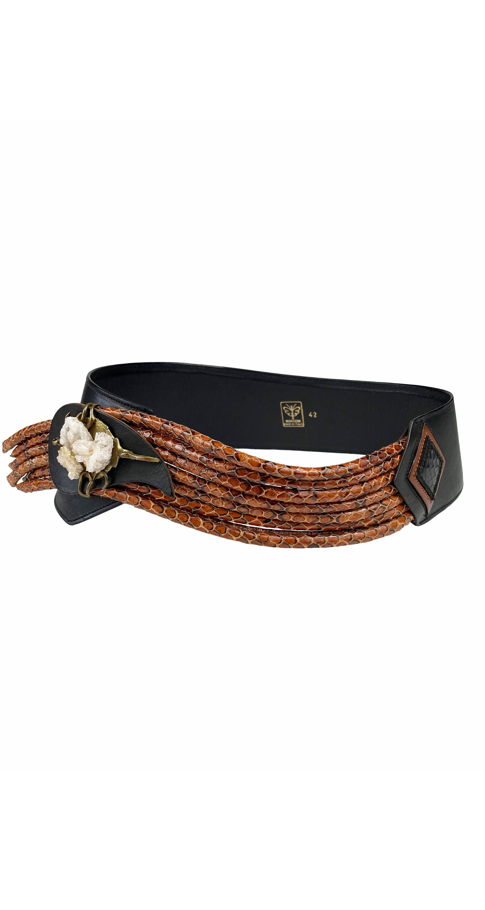 Rare Azzedine Alaia Vintage 1980’s multi string leather belt with silver buckle Alaia Belt - Etsy main image 4