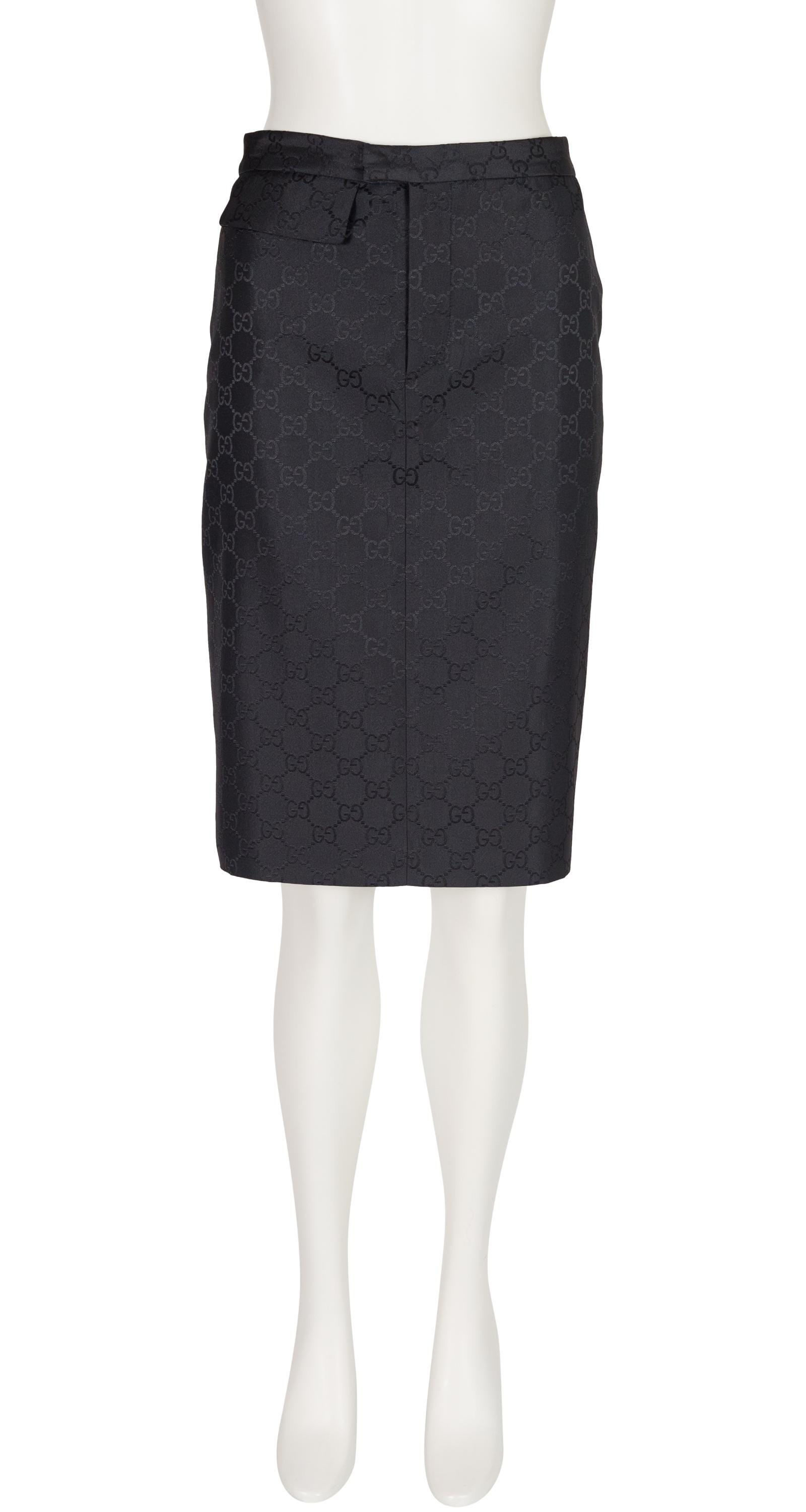 Gucci by Tom Ford 1998 S/S 'GG' Monogram Print Vintage Black