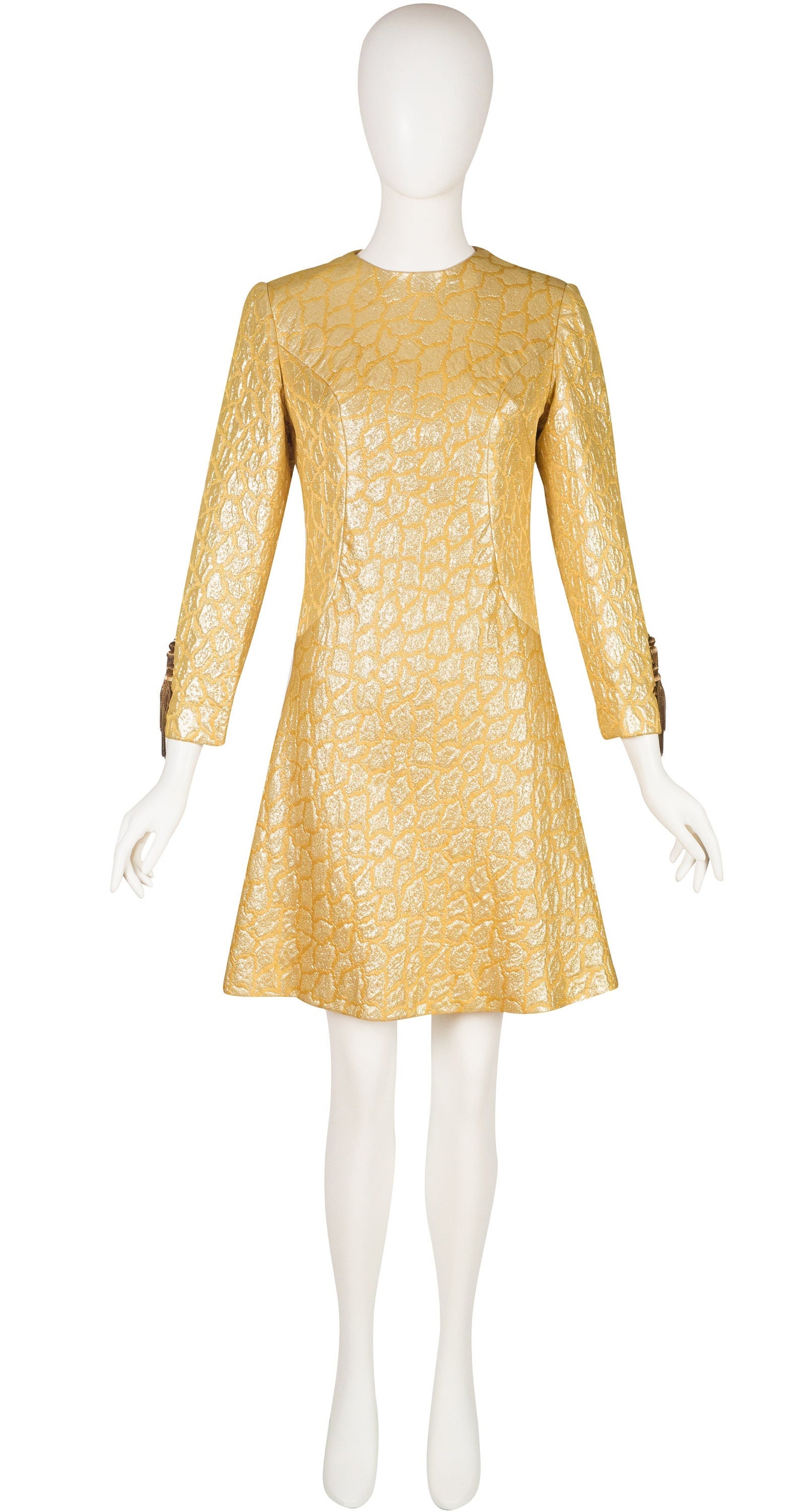 Mort Schrader 1960s Vintage Gold Cocktail Dress Sz S / Mod - Etsy