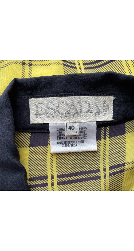 Escada 1988 Ad Campaign Vintage Floral Yellow Pla… - image 6