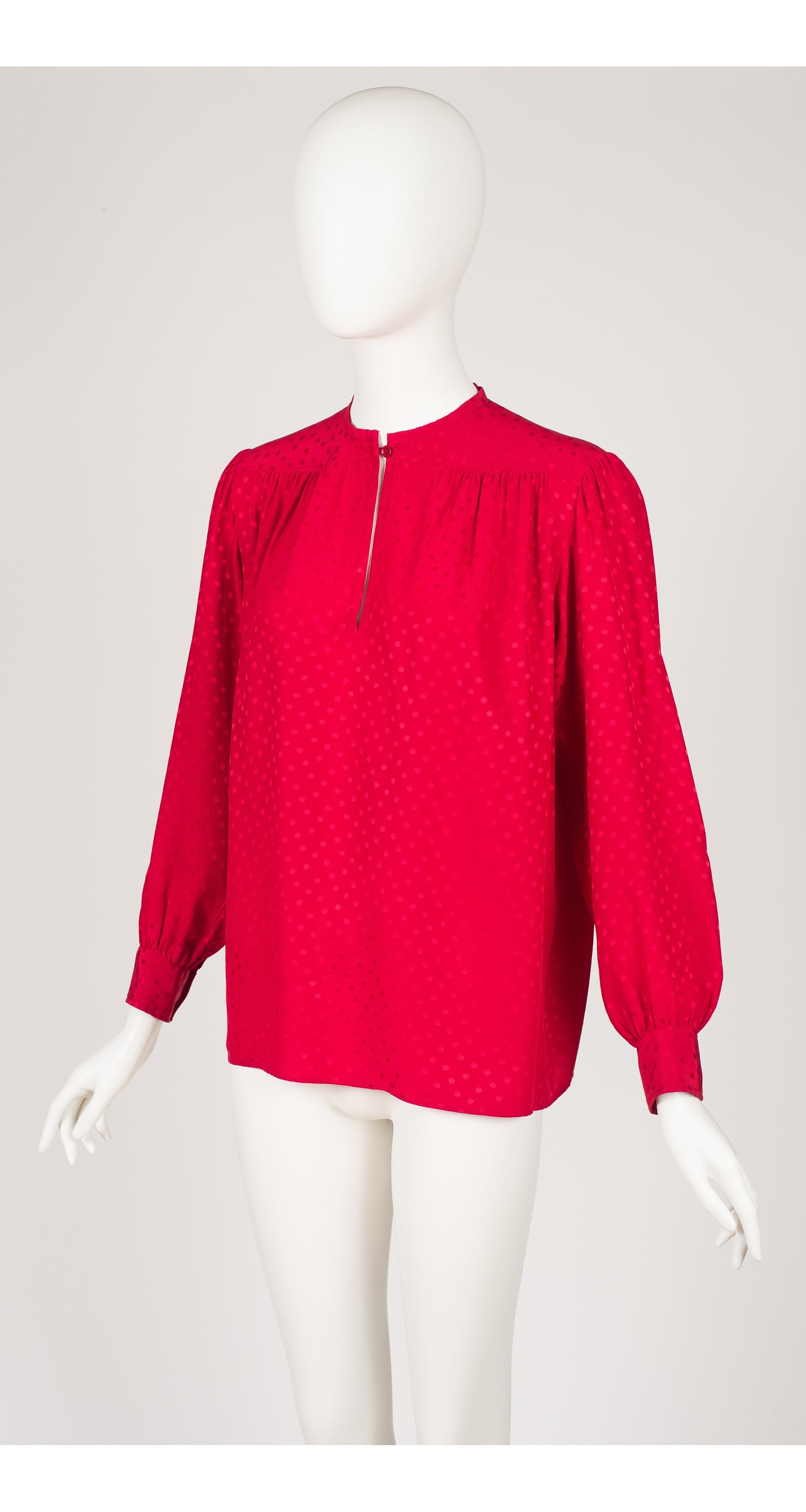 vintage yves saint laurent red blouse 【公式通販】