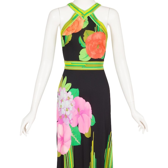 Leonard Paris 1974 Ad Campaign Vintage Floral Print Black