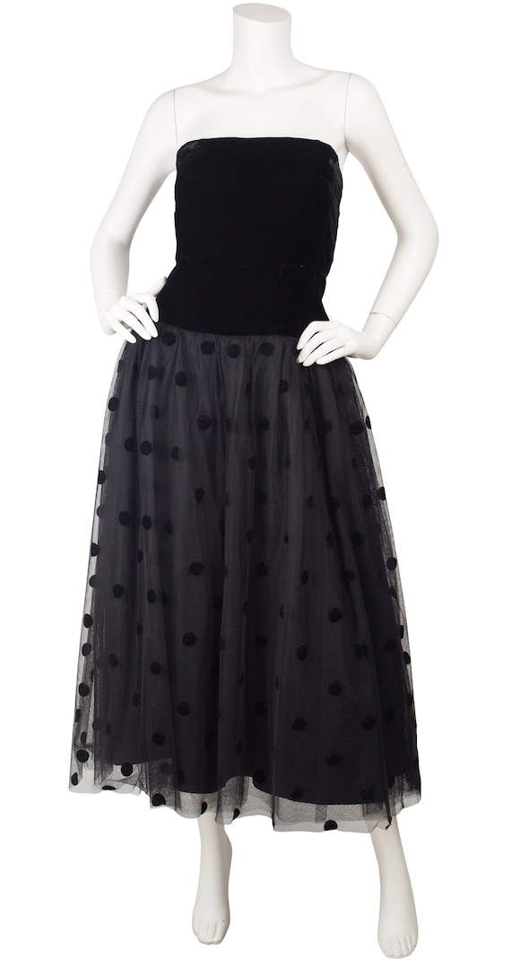 Yves Saint Laurent Attributed 1980s Vintage Ballerina Black Tulle & Velvet  Strapless Evening Dress Sz XS - Etsy