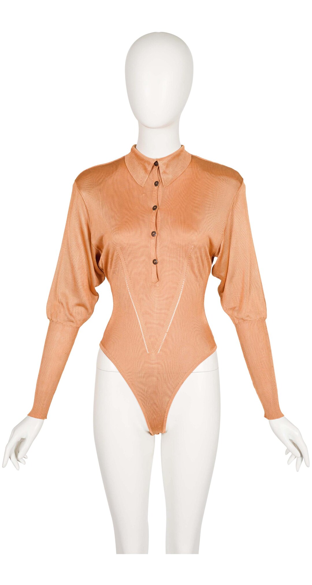 Azzedine Alaïa 1985 F/W Vintage Knit Long Sleeve Collared