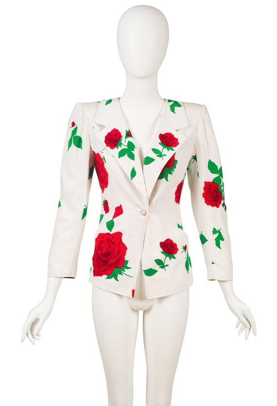 Rose print clearance blazer