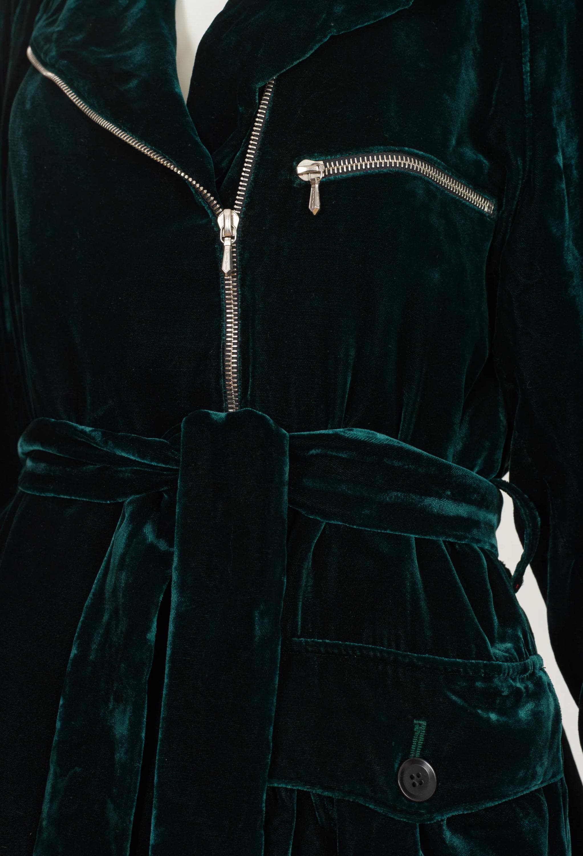 ジャケット・アウター KATHARINE HAMNETT Velvet long coat Katharine Hamnett - Velvet Double Breasted Coat / Jacket in