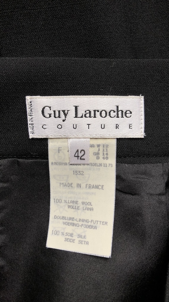 Guy Laroche Couture 1990年代 ヴィンテージ ブラック サテン Guy Laroche Couture 1990年代 ヴィンテージ ブラック サテン