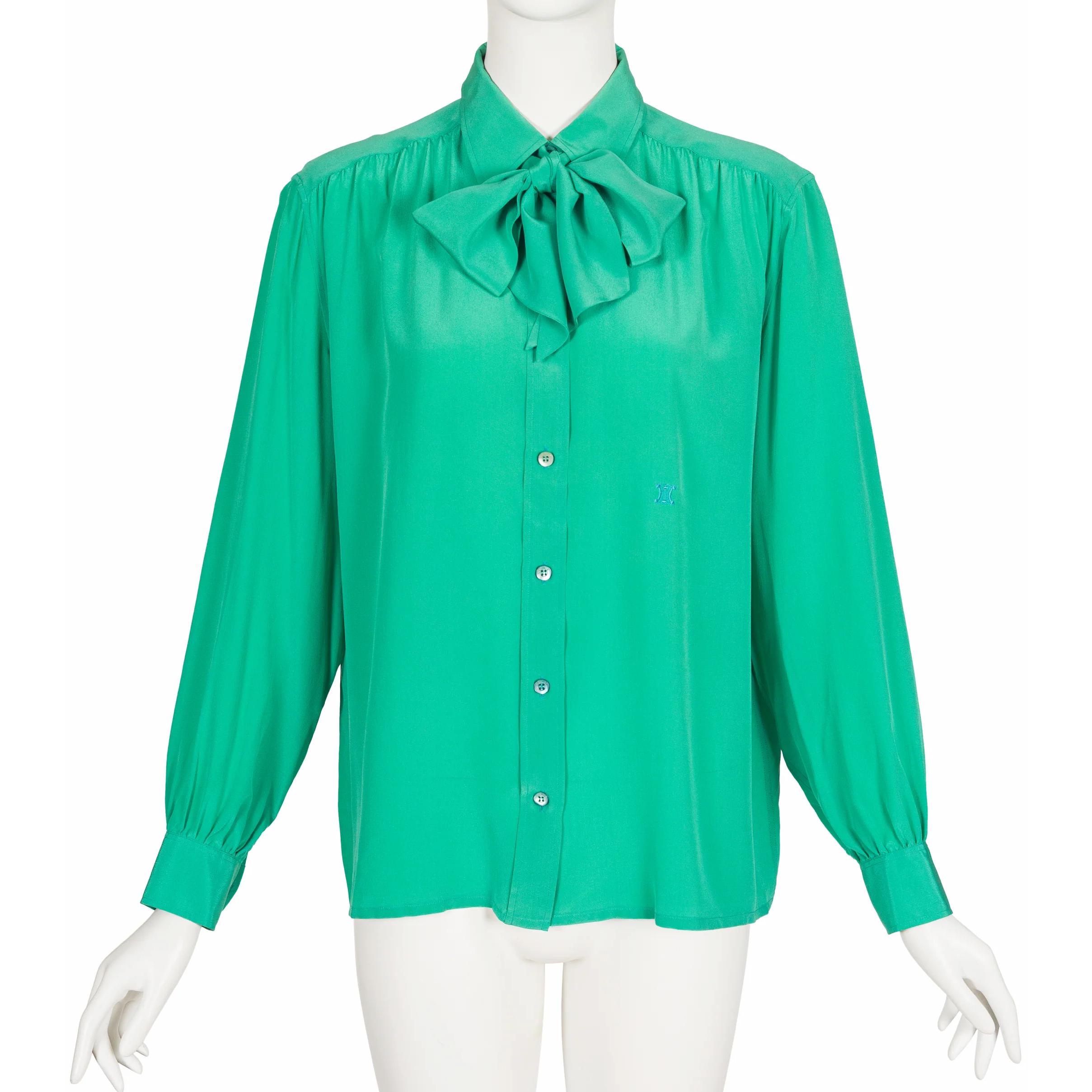 Celine Silk Blouse - Etsy Canada