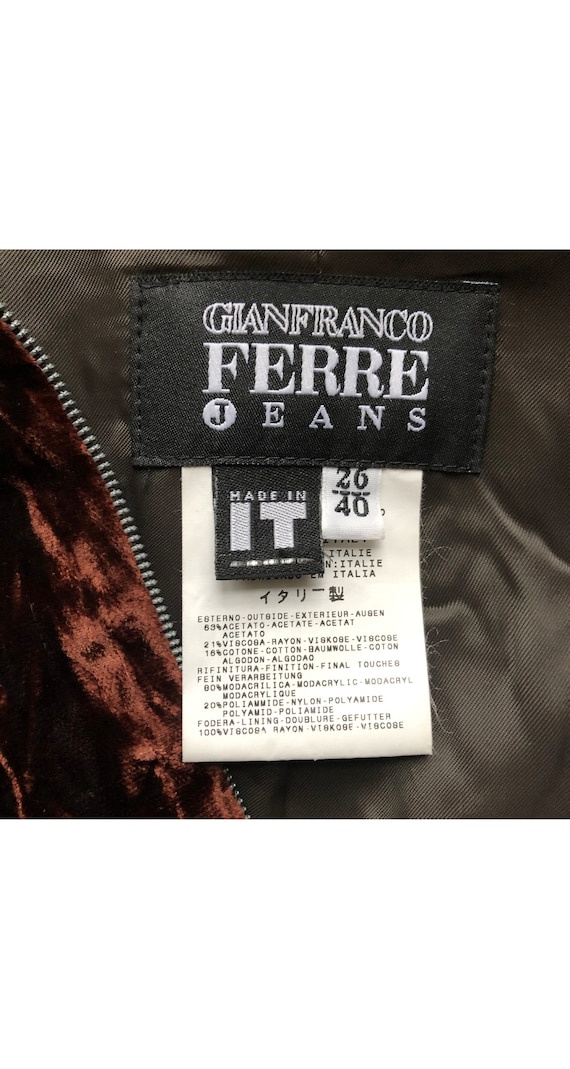 Gianfranco Ferré Jeans 1990s Vintage Faux Fur Col… - image 6