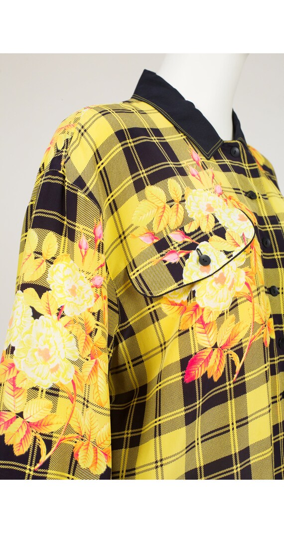 Escada 1988 Ad Campaign Vintage Floral Yellow Pla… - image 3