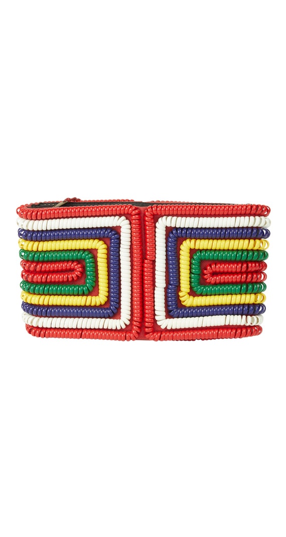 1940s Vintage Multi-Color Telephone Cord Wallet Cl