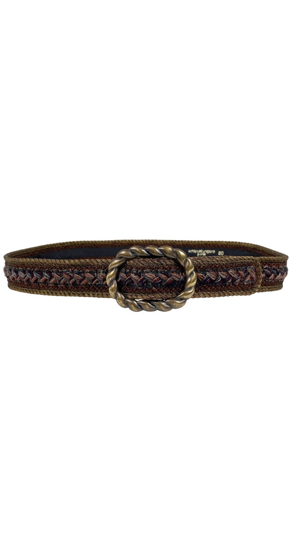 Emanuel Ungaro 1980s Vintage Braided Yarn Gold Metallic 