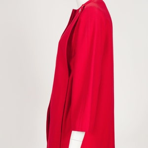 Gianfranco Ferré 1980s Vintage Red Wool Panel Jacket Sz M L image 5