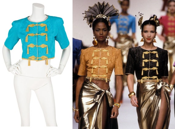 Yves Saint Laurent 1993 S/S Vintage Runway Gold Tassel