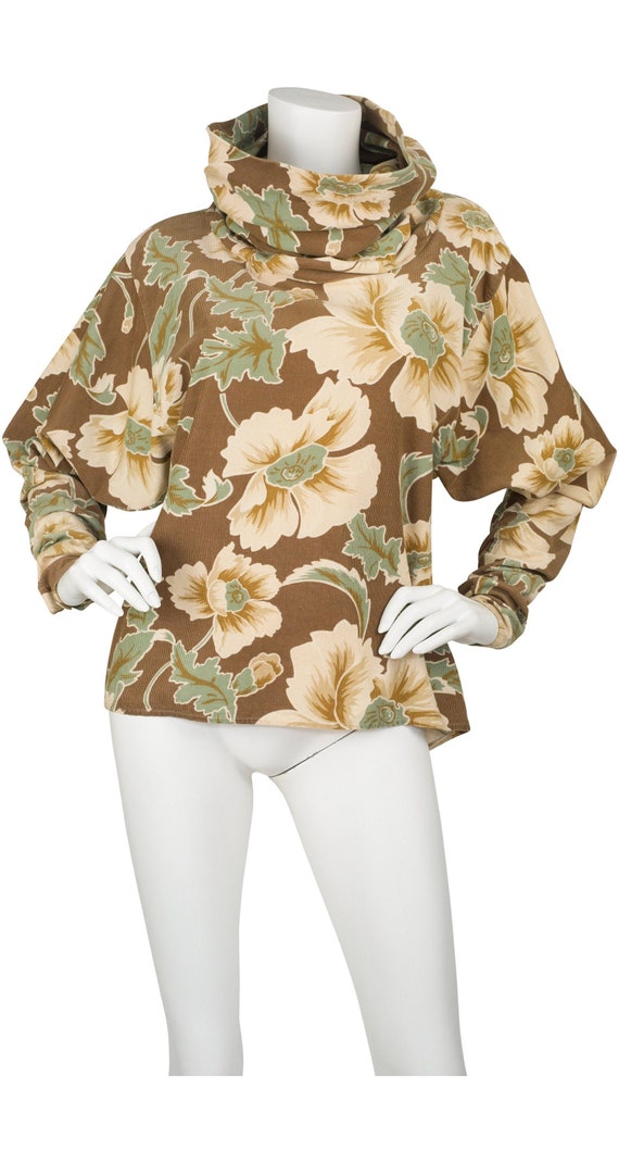 Kenzo Jungle Jap 1970s Vintage Floral Corduroy Dol