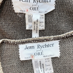 Jean Rychter pour Oré 1970s does 1930s Vintage Intarsia Brown Cardigan Sweater Set Sz Xs S image 6