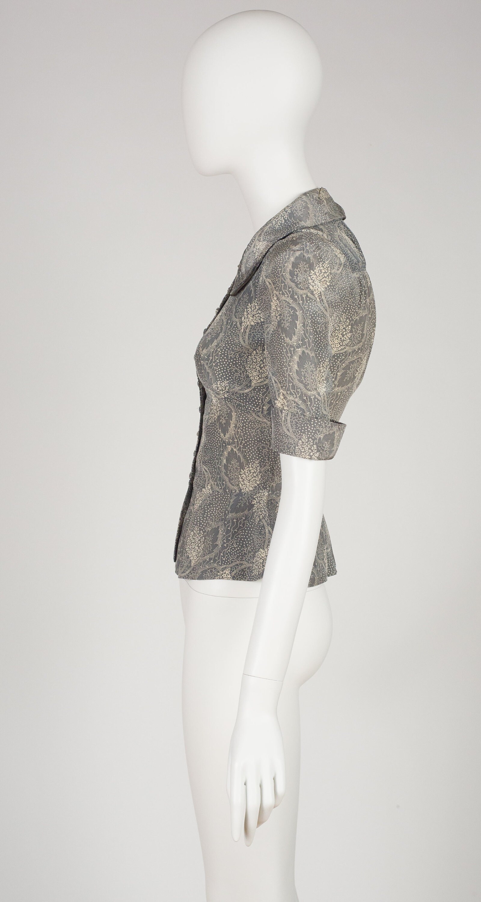 Nona™ - Vintage Leaf Print Blouse