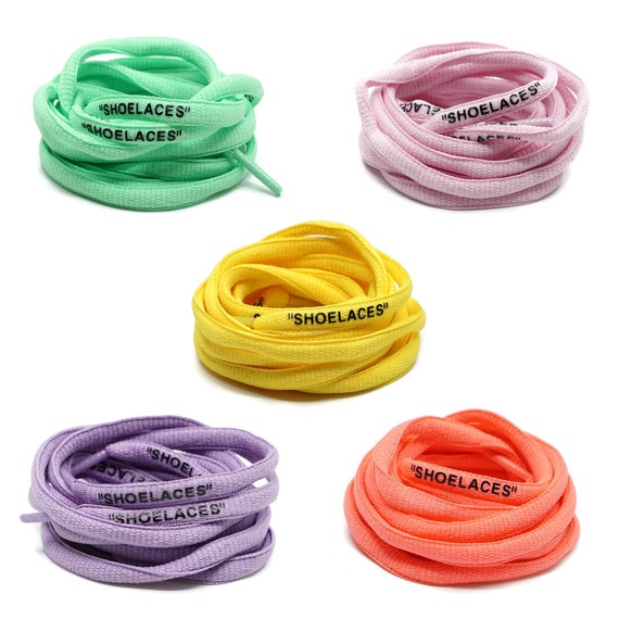 white oval shoe laces