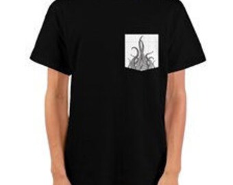 Unisex Vaporwave Art T-Shirt Streetwear Cyber Supreme Antisocial Social Club Stussy Young and Reckless Welcome To Night Vale Sea Octopus