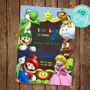 Mario Party- Download printables including invitation