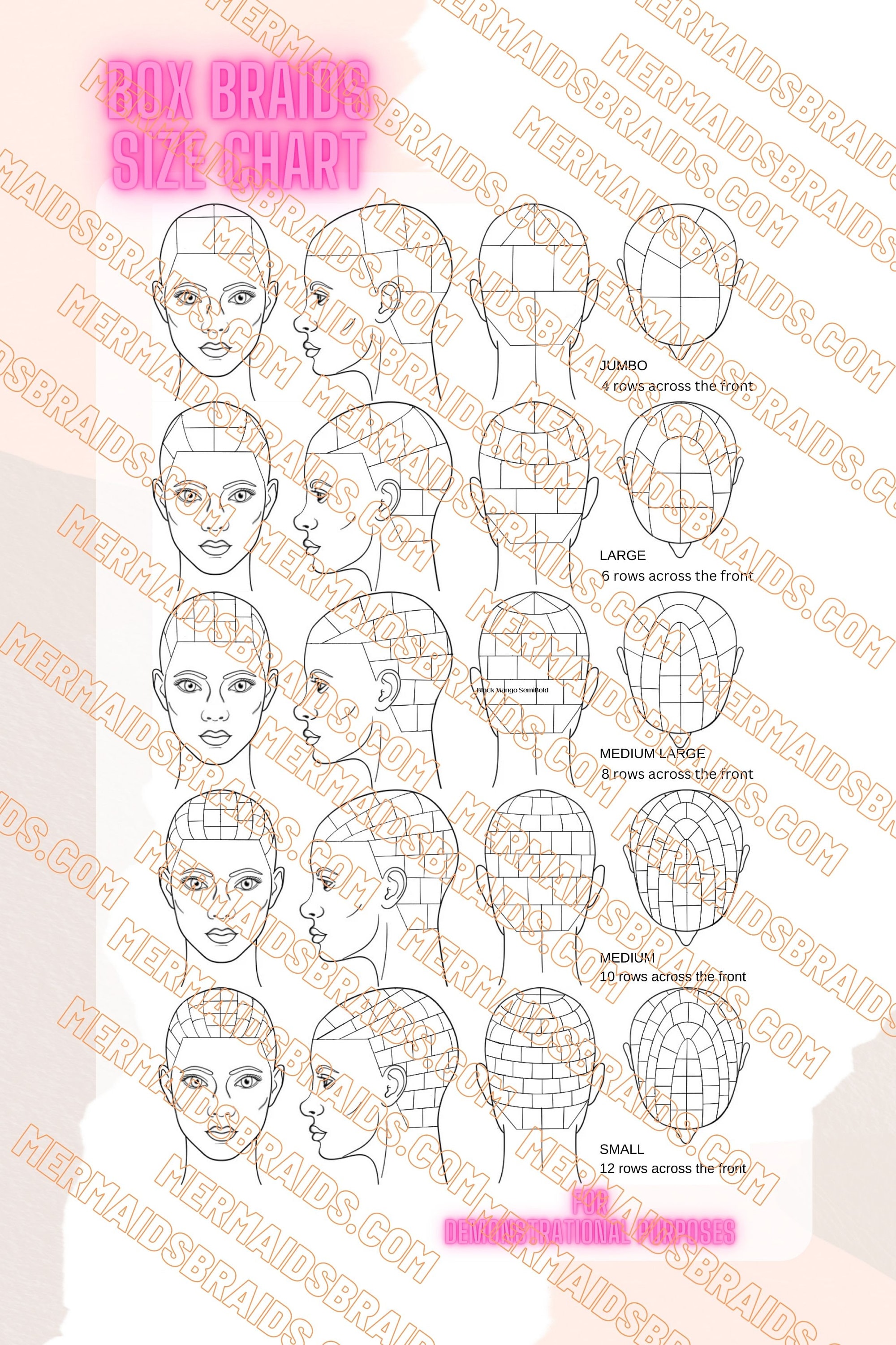 Box Braid Parting Guide Etsy Box Braid Parting Guide Etsy