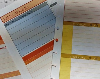 Weekly Planner. Monthly and Weekly To-Do List and Schedule Bundle. Blank Digital Download.