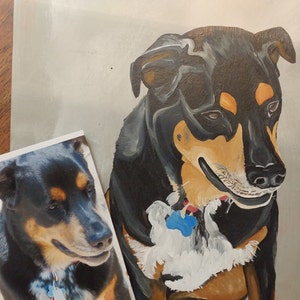 Custom Pet Portrait Painting. Dog Portrait. Pet Art. Custom artwork from photo for pet lovers. image 9