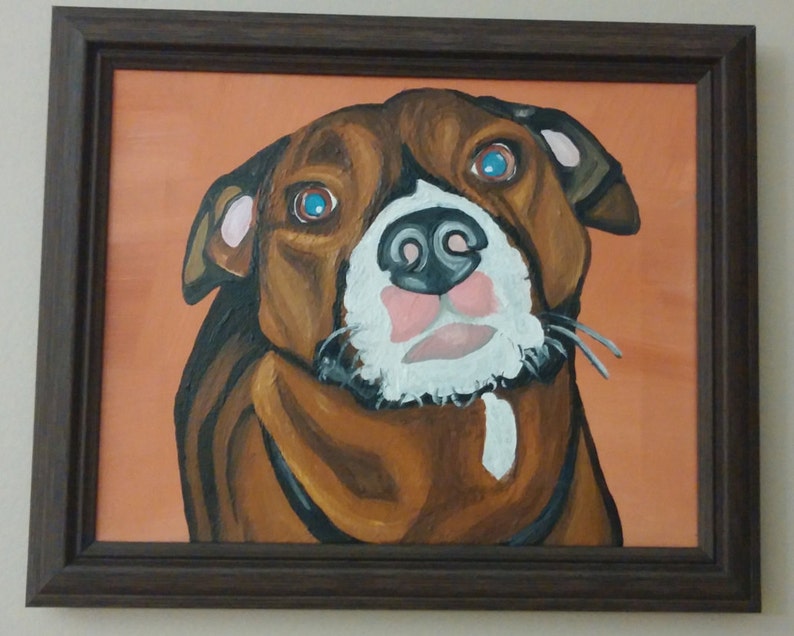 Custom Pet Portrait Painting. Dog Portrait. Pet Art. Custom artwork from photo for pet lovers. image 4