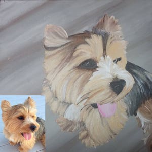 Custom Pet Portrait Painting. Dog Portrait. Pet Art. Custom artwork from photo for pet lovers. image 3