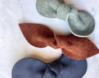 Fall Suede Bow Bundle 1: Navy, Rust, Sage