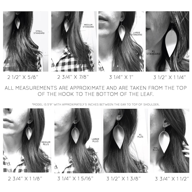 REDESIGNED: Wide Leather Leaf Earrings Leather Leaf Earrings | Etsy