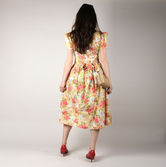 80s Does 50s Dress // Darling Cotton Frock // Flo… - image 7