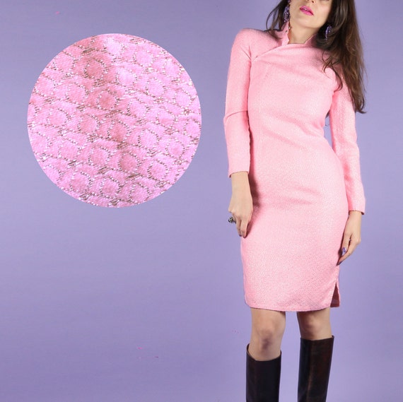 60s Vintage Cheongsam // Vintage Cheongsam // Pink