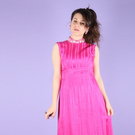 60s Vintage Gown // 60s Maxi Dress // High Societ… - image 1