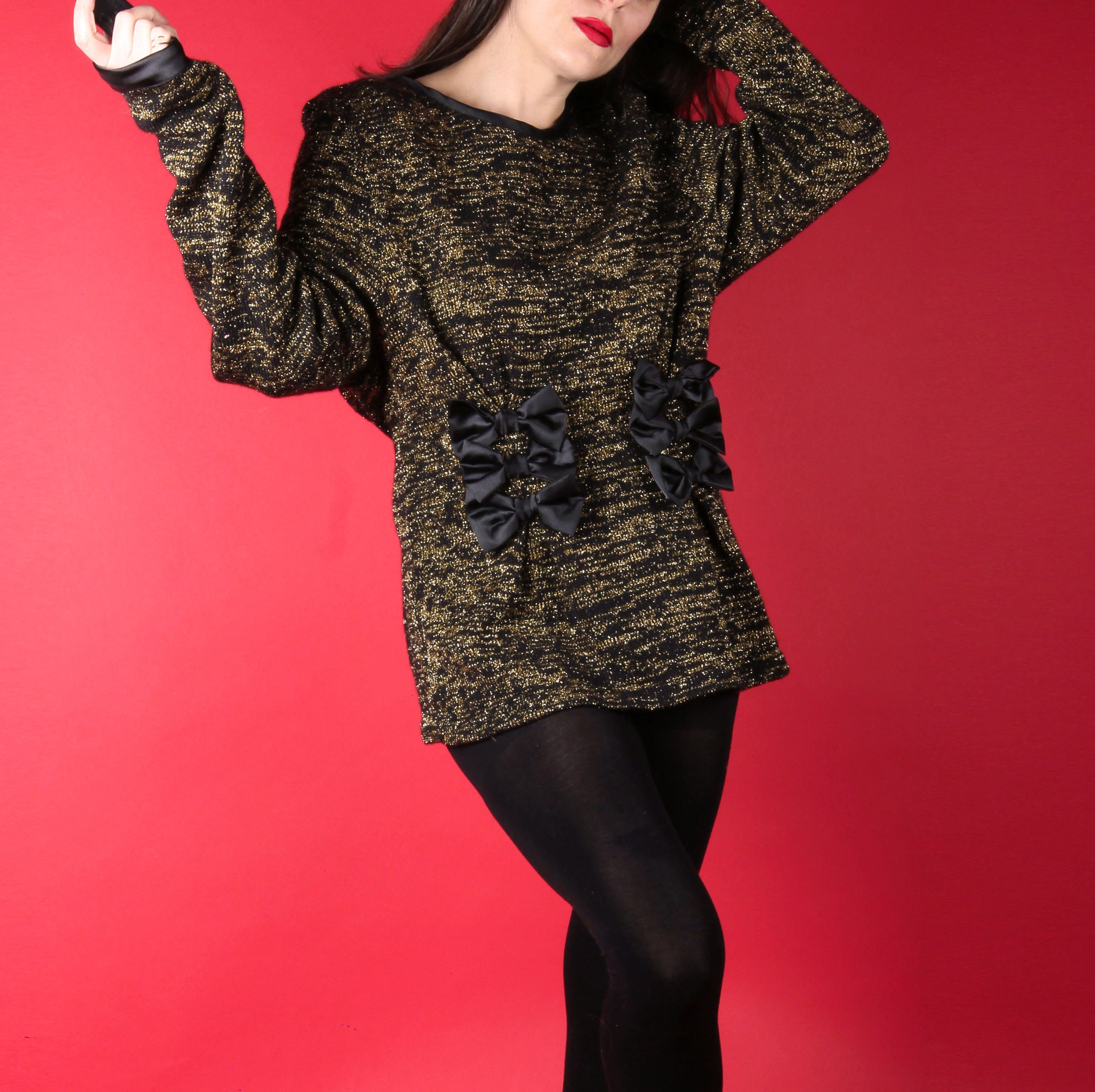 pullover gold lurex