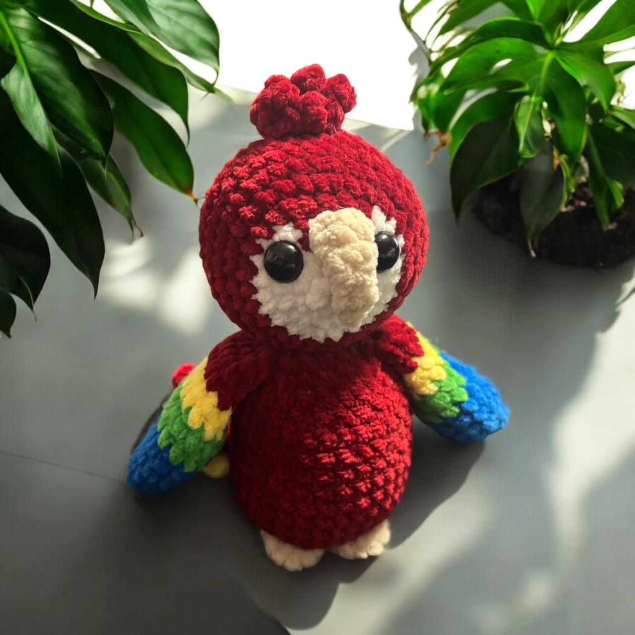Parker the Parrot Crochet Pattern Low-sew