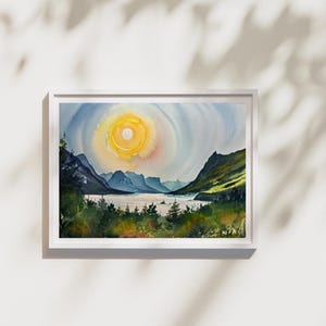 St Mary's Wild Goose Island im Glitter- National-Park Aquarelldruck