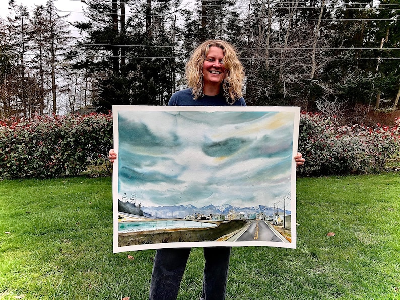 West Beach, Whidbey Island watercolor print image 3