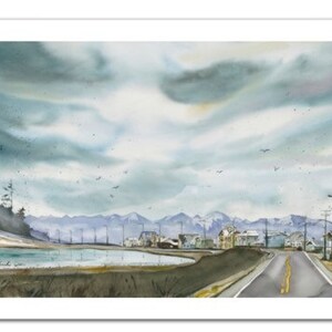 West Beach, Whidbey Island watercolor print image 4