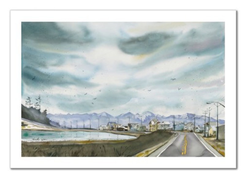 West Beach, Whidbey Island watercolor print image 4