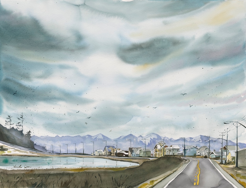 West Beach, Whidbey Island watercolor print image 2