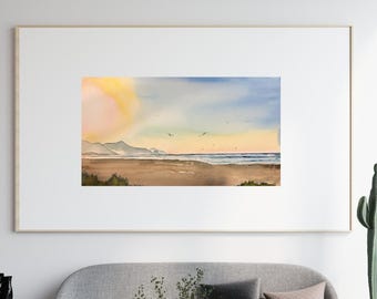 Malibu Rock watercolor, original