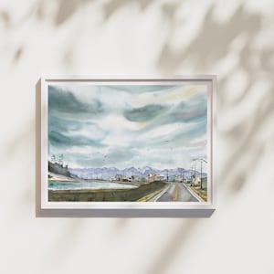 West Beach, Whidbey Island watercolor print