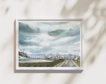 予約済み 海の少女、オリジナルの人物の海景油絵、ビーチの風景ミニ
