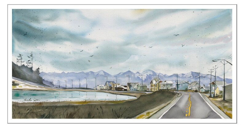 West Beach, Whidbey Island watercolor print image 8