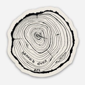 Vinyl Tree stump, Decal, die-cut, Whidbey Island, PNW sticker, Car decal, Pacific Northwest art