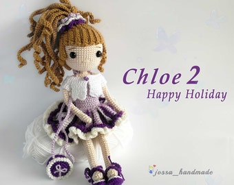 Chloe 2 Happy Holiday (Amigurumi Doll Pattern / PDF Crochet Doll Pattern / English Pattern)